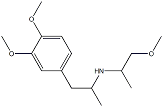 [1-(3,4-dimethoxyphenyl)propan-2-yl](1-methoxypropan-2-yl)amine Struktur