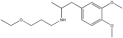 [1-(3,4-dimethoxyphenyl)propan-2-yl](3-ethoxypropyl)amine Struktur