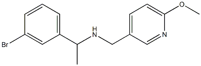 [1-(3-bromophenyl)ethyl][(6-methoxypyridin-3-yl)methyl]amine Struktur