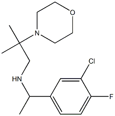 [1-(3-chloro-4-fluorophenyl)ethyl][2-methyl-2-(morpholin-4-yl)propyl]amine Struktur