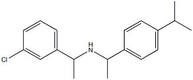 [1-(3-chlorophenyl)ethyl]({1-[4-(propan-2-yl)phenyl]ethyl})amine Struktur