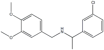 [1-(3-chlorophenyl)ethyl][(3,4-dimethoxyphenyl)methyl]amine Struktur