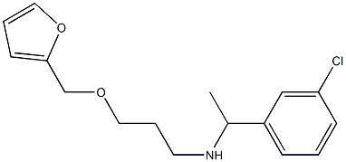 [1-(3-chlorophenyl)ethyl][3-(furan-2-ylmethoxy)propyl]amine Struktur