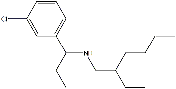 [1-(3-chlorophenyl)propyl](2-ethylhexyl)amine Struktur