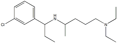 [1-(3-chlorophenyl)propyl][5-(diethylamino)pentan-2-yl]amine Struktur