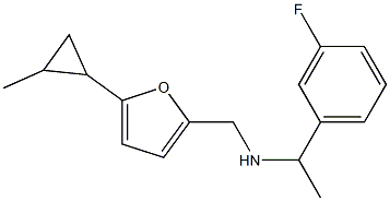 [1-(3-fluorophenyl)ethyl]({[5-(2-methylcyclopropyl)furan-2-yl]methyl})amine Struktur