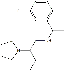 [1-(3-fluorophenyl)ethyl][3-methyl-2-(pyrrolidin-1-yl)butyl]amine Struktur