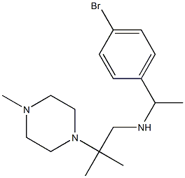 [1-(4-bromophenyl)ethyl][2-methyl-2-(4-methylpiperazin-1-yl)propyl]amine Struktur