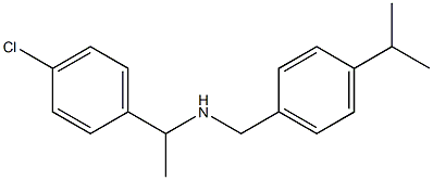 [1-(4-chlorophenyl)ethyl]({[4-(propan-2-yl)phenyl]methyl})amine Struktur