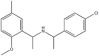 [1-(4-chlorophenyl)ethyl][1-(2-methoxy-5-methylphenyl)ethyl]amine Struktur