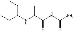 [2-(pentan-3-ylamino)propanoyl]urea Struktur