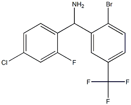 [2-bromo-5-(trifluoromethyl)phenyl](4-chloro-2-fluorophenyl)methanamine Struktur