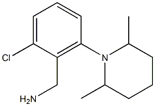 [2-chloro-6-(2,6-dimethylpiperidin-1-yl)phenyl]methanamine Struktur