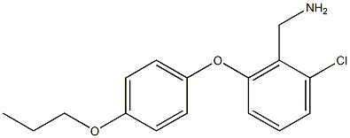 [2-chloro-6-(4-propoxyphenoxy)phenyl]methanamine Struktur