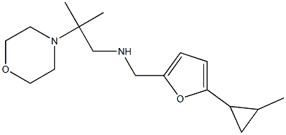 [2-methyl-2-(morpholin-4-yl)propyl]({[5-(2-methylcyclopropyl)furan-2-yl]methyl})amine Struktur