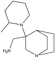 [3-(2-methylpiperidin-1-yl)-1-azabicyclo[2.2.2]octan-3-yl]methanamine Struktur