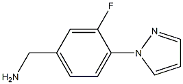 [3-fluoro-4-(1H-pyrazol-1-yl)phenyl]methanamine Struktur