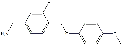 [3-fluoro-4-(4-methoxyphenoxymethyl)phenyl]methanamine Struktur