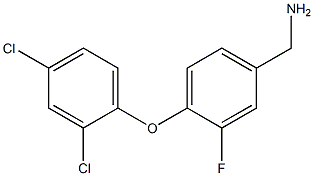 [4-(2,4-dichlorophenoxy)-3-fluorophenyl]methanamine Struktur