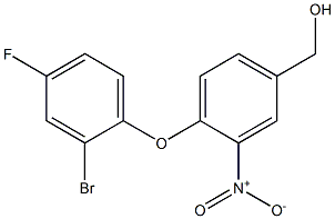 [4-(2-bromo-4-fluorophenoxy)-3-nitrophenyl]methanol Struktur