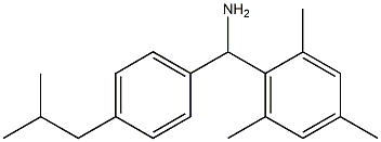 [4-(2-methylpropyl)phenyl](2,4,6-trimethylphenyl)methanamine Struktur