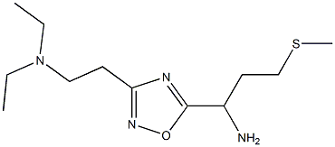 1-{3-[2-(diethylamino)ethyl]-1,2,4-oxadiazol-5-yl}-3-(methylsulfanyl)propan-1-amine Struktur