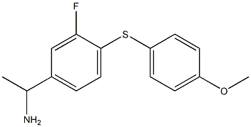 1-{3-fluoro-4-[(4-methoxyphenyl)sulfanyl]phenyl}ethan-1-amine Struktur