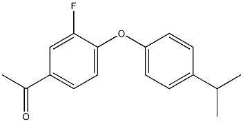 1-{3-fluoro-4-[4-(propan-2-yl)phenoxy]phenyl}ethan-1-one Struktur