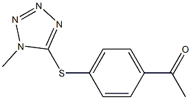 1-{4-[(1-methyl-1H-1,2,3,4-tetrazol-5-yl)sulfanyl]phenyl}ethan-1-one Struktur