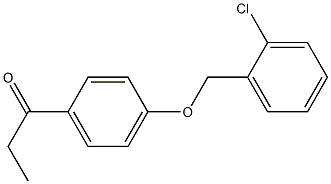 1-{4-[(2-chlorophenyl)methoxy]phenyl}propan-1-one Struktur