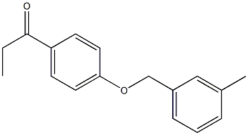 1-{4-[(3-methylphenyl)methoxy]phenyl}propan-1-one Struktur