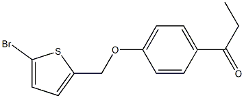 1-{4-[(5-bromothiophen-2-yl)methoxy]phenyl}propan-1-one Struktur