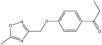 1-{4-[(5-methyl-1,2,4-oxadiazol-3-yl)methoxy]phenyl}propan-1-one Struktur