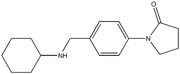 1-{4-[(cyclohexylamino)methyl]phenyl}pyrrolidin-2-one Struktur