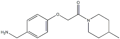 1-{4-[2-(4-methylpiperidin-1-yl)-2-oxoethoxy]phenyl}methanamine Struktur