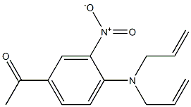 1-{4-[bis(prop-2-en-1-yl)amino]-3-nitrophenyl}ethan-1-one Struktur