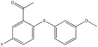 1-{5-fluoro-2-[(3-methoxyphenyl)sulfanyl]phenyl}ethan-1-one Struktur