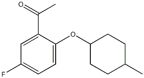 1-{5-fluoro-2-[(4-methylcyclohexyl)oxy]phenyl}ethan-1-one Struktur