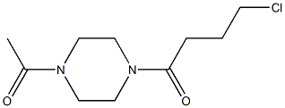 1-acetyl-4-(4-chlorobutanoyl)piperazine Struktur