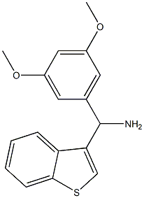 1-benzothiophen-3-yl(3,5-dimethoxyphenyl)methanamine Struktur