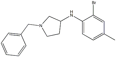 1-benzyl-N-(2-bromo-4-methylphenyl)pyrrolidin-3-amine Struktur