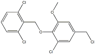 1-chloro-5-(chloromethyl)-2-[(2,6-dichlorophenyl)methoxy]-3-methoxybenzene Struktur