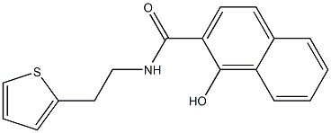 1-hydroxy-N-[2-(thiophen-2-yl)ethyl]naphthalene-2-carboxamide Struktur