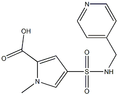 1-methyl-4-{[(pyridin-4-ylmethyl)amino]sulfonyl}-1H-pyrrole-2-carboxylic acid Struktur