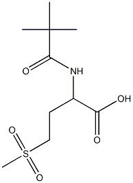 2-(2,2-dimethylpropanamido)-4-methanesulfonylbutanoic acid Struktur