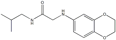 2-(2,3-dihydro-1,4-benzodioxin-6-ylamino)-N-(2-methylpropyl)acetamide Struktur