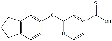 2-(2,3-dihydro-1H-inden-5-yloxy)pyridine-4-carboxylic acid Struktur