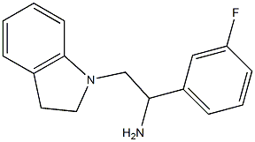 2-(2,3-dihydro-1H-indol-1-yl)-1-(3-fluorophenyl)ethan-1-amine Struktur