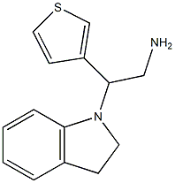 2-(2,3-dihydro-1H-indol-1-yl)-2-thien-3-ylethanamine Struktur