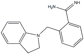 2-(2,3-dihydro-1H-indol-1-ylmethyl)benzenecarboximidamide Struktur